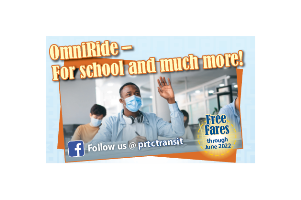 OmniRide - For school and much more! Free fares through June 2022.